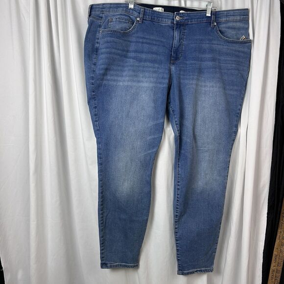 Wonderly Womens Sz 24 Skinny Mid Rise Medium Wash Blue Jeans Denim Stretch Waist - Picture 13 of 13